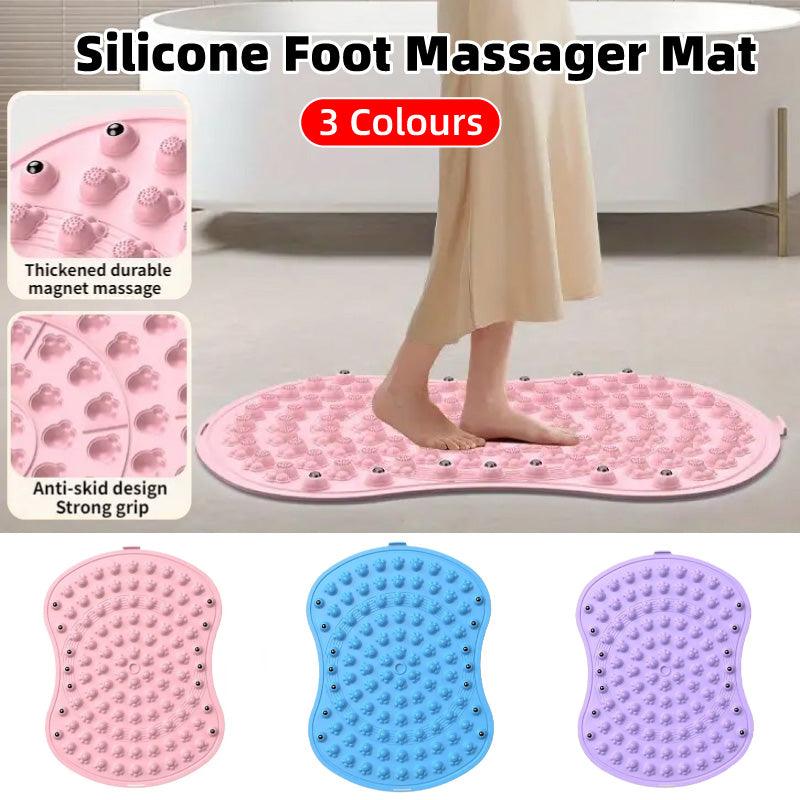 Soft TPE Foot Massage Mat Non-Slip Comfort Pad for Home Bathroom Use - Purple