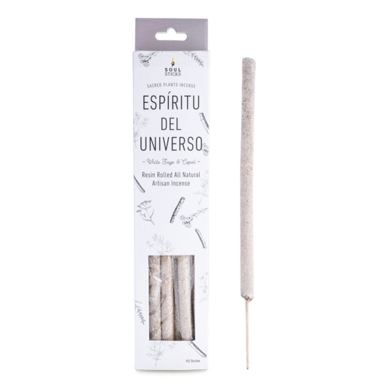 White Sage incense sticks in retail packaging for Soul Sticks White Sage and Copal Resin Incense