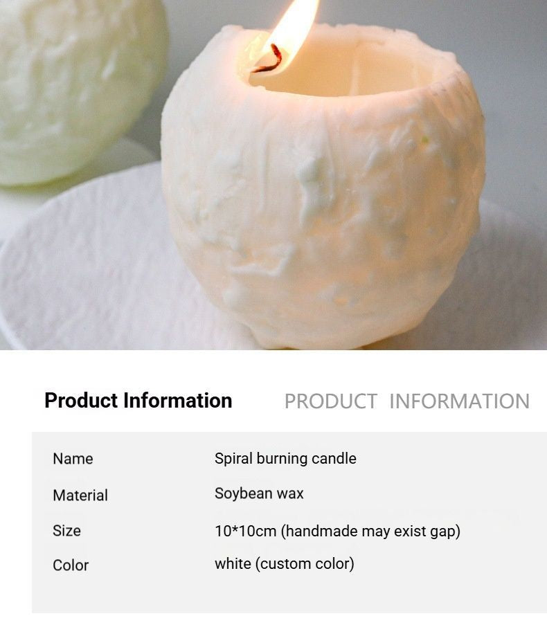 Spiral Scented Candle White