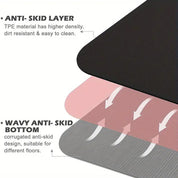 Sport TPE Yoga Mat Exercise Workout Mats Fitness Mat for Home Gym Black 8mm - Sports & Fitness > Exercise Gym & Fitness