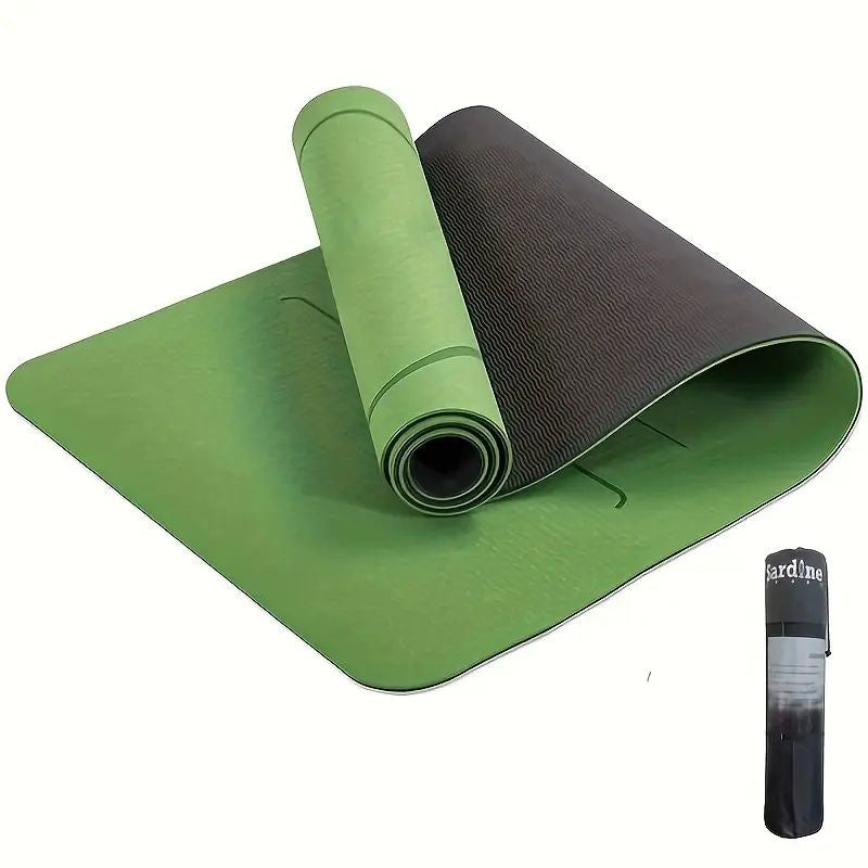 Sport TPE Yoga Mat Exercise Workout Mats Fitness Mat for Home Gym Green 6mm - Sports & Fitness > Exercise Gym & Fitness