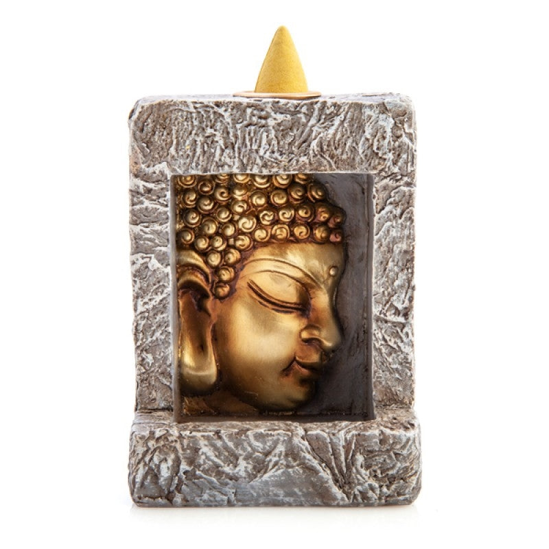 Stone Frame Buddha Backflow Incense Burner - Health & Beauty > Health & Wellbeing > Wellness Accessories