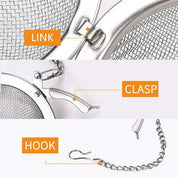 Store 2pcs Stainless Steel Mesh Tea Ball Inch Tea Strainers Tea Strainer Filters for Tea (2.1 inches)