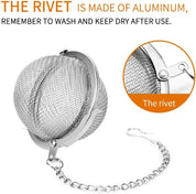 Store 2pcs Stainless Steel Mesh Tea Ball Inch Tea Strainers Tea Strainer Filters for Tea (2.1 inches)