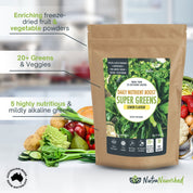 Super Greens Powder - Energising Superfood Blend - Nutrients and Vitamins of 20 Greens - 300g - Commercial > Commercial