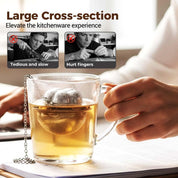 Tea Ball Tea Infer for Loose Leaf Tea, 304 Stainless Steel Fine Mesh Tea Strainer with 2 Styles (Spring Handle & Chain Hook), Reable Tea Steeper for Tea Lovers (1 PCS Spring Handle)