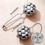 Tea Ball Tea Infer for Loose Leaf Tea, 304 Stainless Steel Fine Mesh Tea Strainer with 2 Styles (Spring Handle & Chain Hook), Reable Tea Steeper for Tea Lovers (1 PCS Spring Handle)