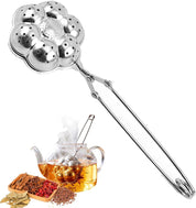Tea Ball Tea Infer for Loose Leaf Tea, 304 Stainless Steel Fine Mesh Tea Strainer with 2 Styles (Spring Handle & Chain Hook), Reable Tea Steeper for Tea Lovers (1 PCS Spring Handle)