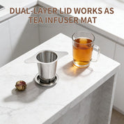 Tea infuser,Stainless Steel Tea Steeper and Strainer, Tea Strainers for Loose Tea - Reusable Durable Infuser for Brewing Tea and Coffee