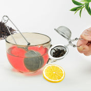Tea Strainers for Loose Tea, 4 Pack Tea Infuser with Handle Fine Mesh Tea Ball Filter Tea Diffusers Steeper for Loose Leaf Tea, Spices, Seasonings