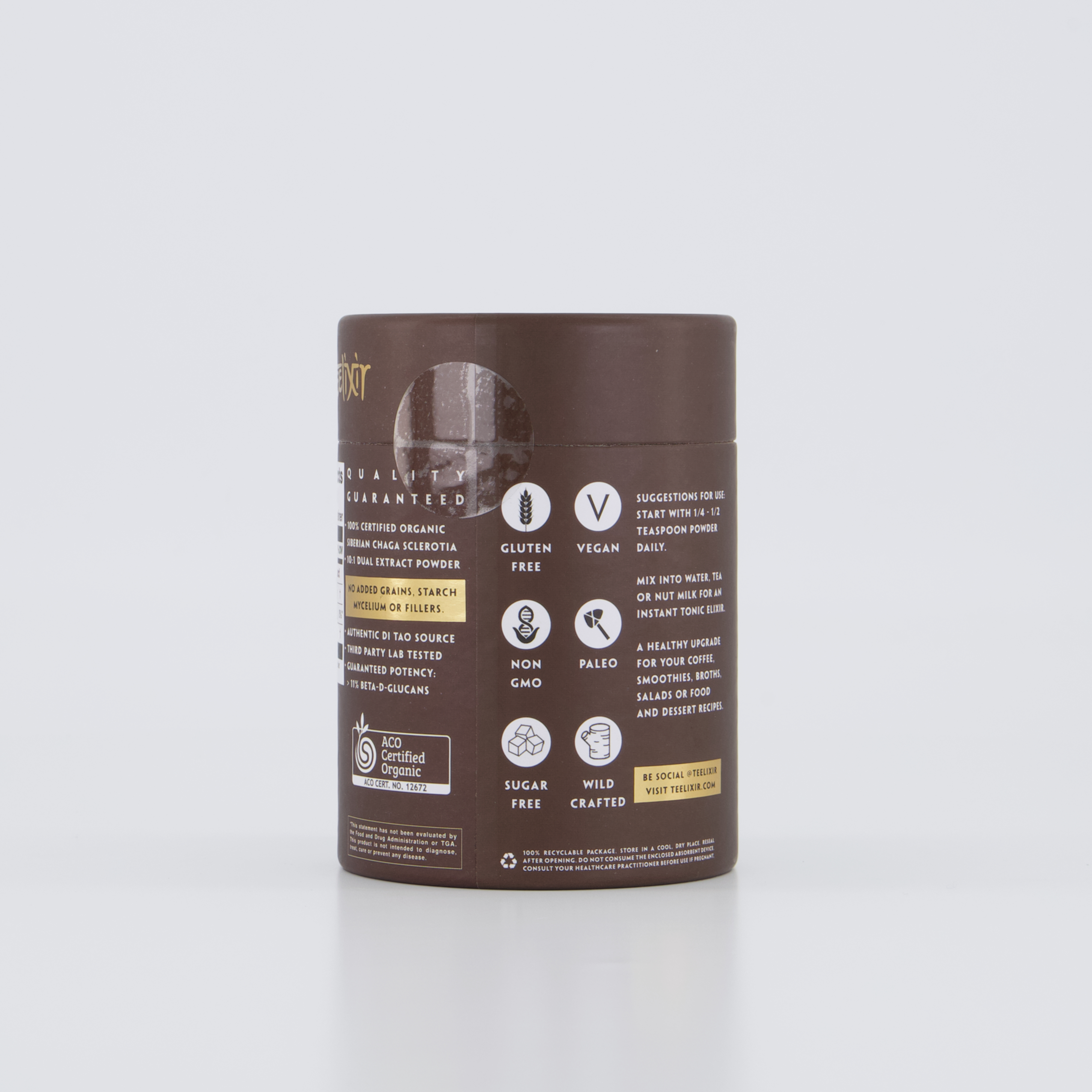 Teelixir Organic Chaga Mushroom 250g - Health & Beauty > Nutrition & Supplements > Vitamins & Supplements