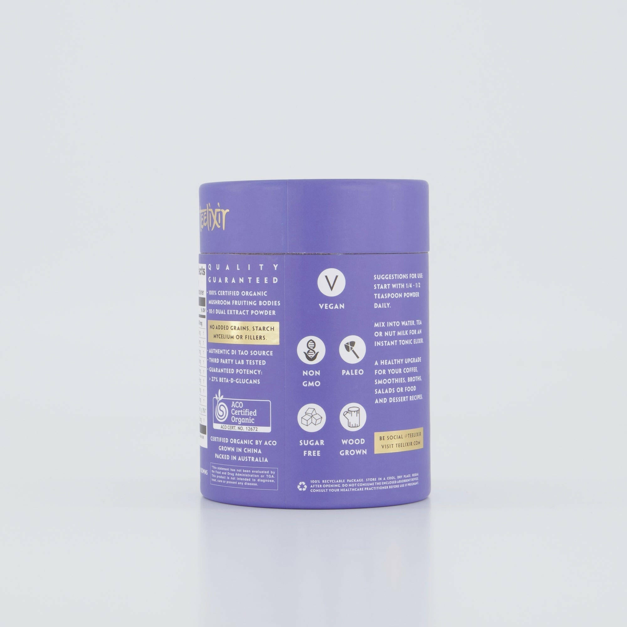 Teelixir Organic Mushroom Immunity 500g - Health & Beauty > Nutrition & Supplements > Vitamins & Supplements