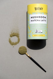 lions mane mushroom matcha latte powdered herbal remedy