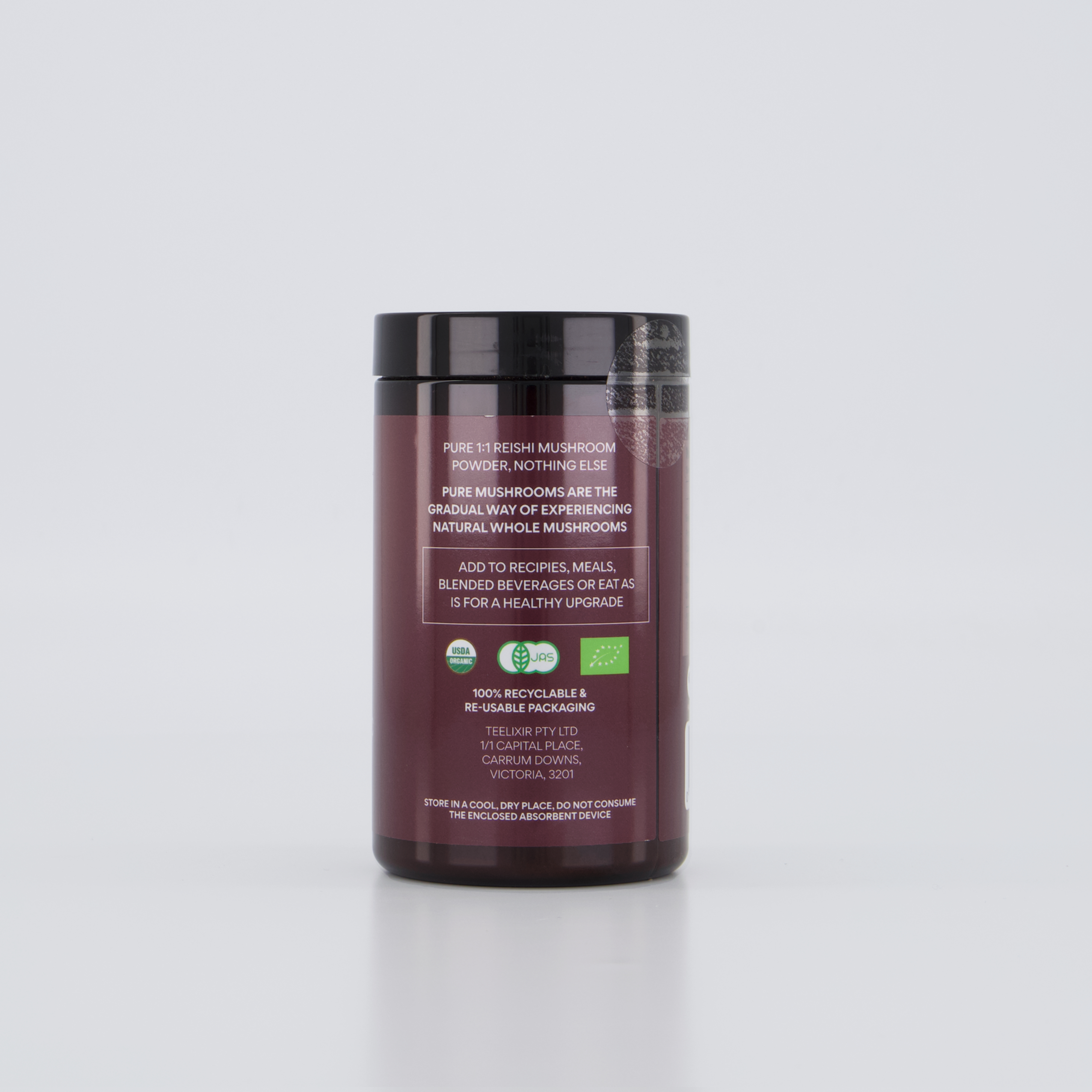 Teelixir Organic Pure Reishi 100g - Health & Beauty > Nutrition & Supplements > Vitamins & Supplements