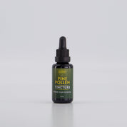 organic pine pollen tincture in dropper bottle