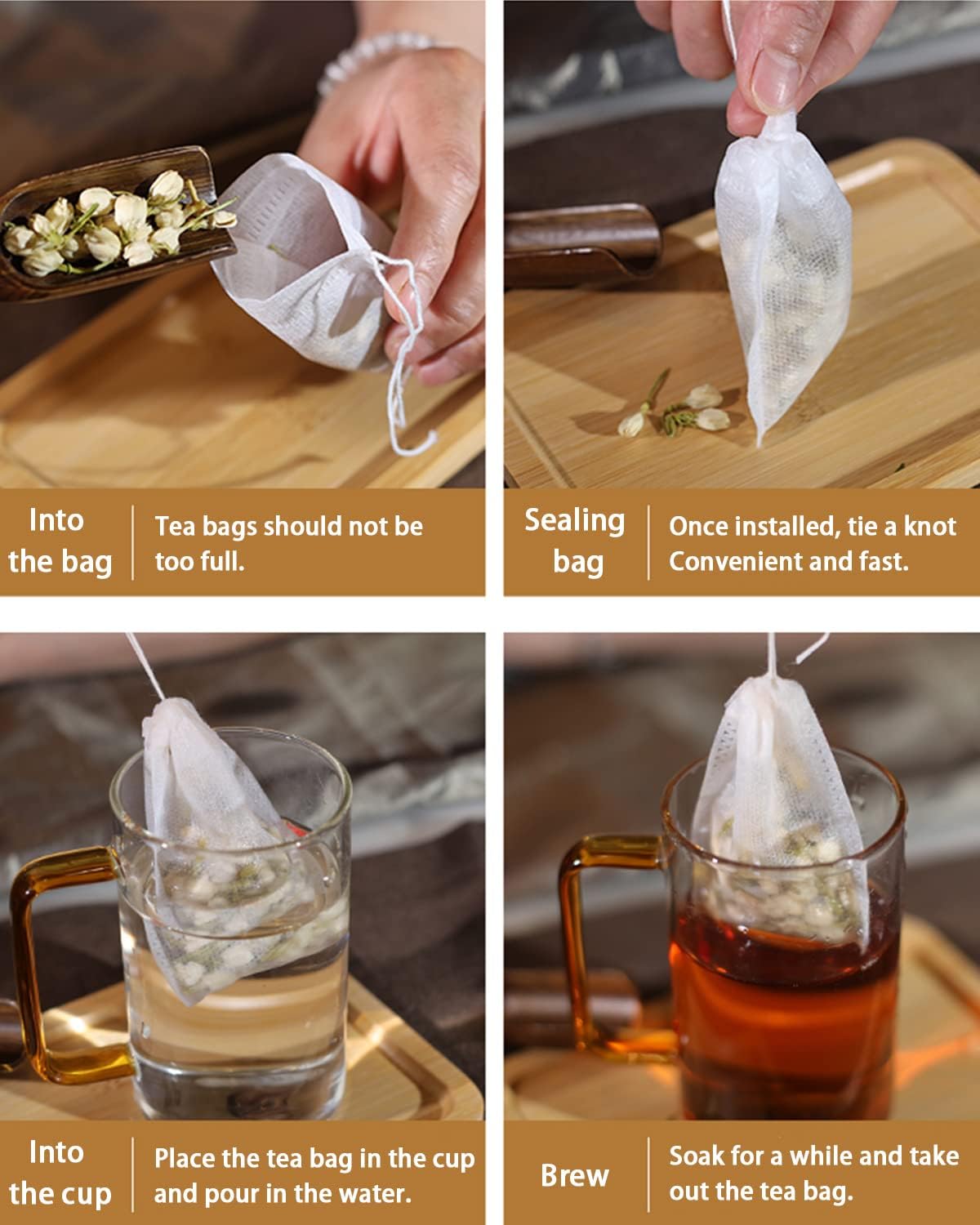 Theemaker tea bags-200 pieces-7*9cm-disposable loose tea bags-tea filter bag-for loose tea-loose leaf tea-coffee-herbs-herb