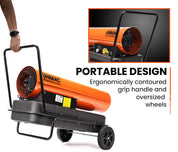 UNIMAC 50KW Portable Industrial Diesel Direct Forced Air Space Heater, Commercial Grade for Warehouse Worksite Shed Drying Greenhouse Agricultural Breeding