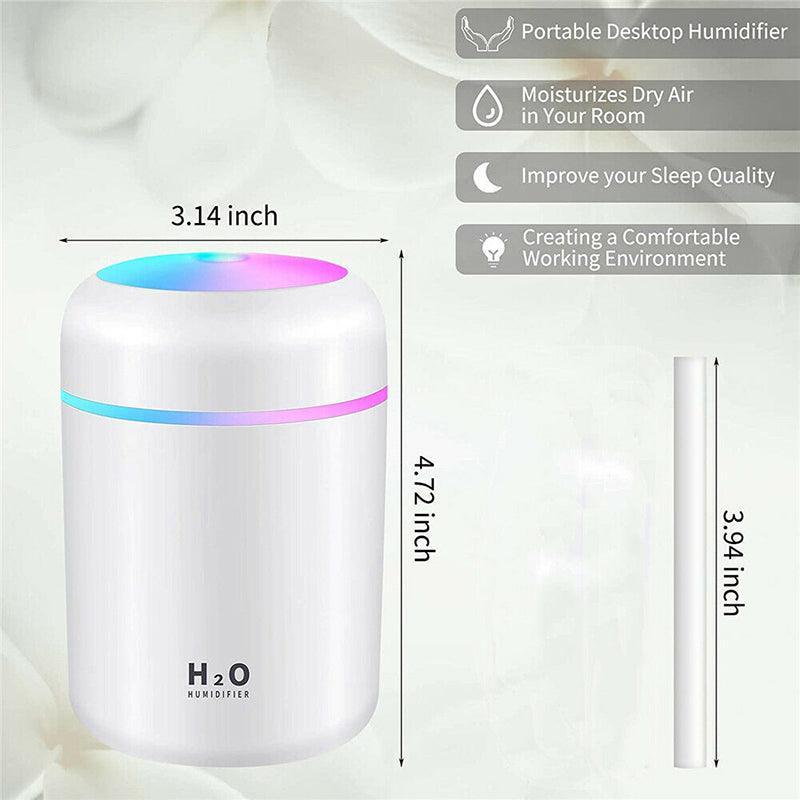 Usb Car Air Purifier Diffuser Aroma Oil Humidifier Mist Led Night Light Home Au - Pink - Appliances > Aroma Diffusers &