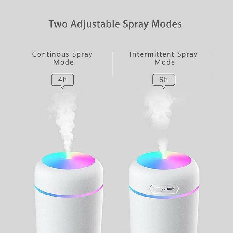 Usb Car Air Purifier Diffuser Aroma Oil Humidifier Mist Led Night Light Home Au - Pink - Appliances > Aroma Diffusers &