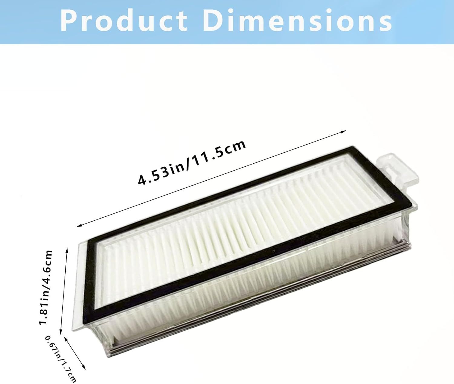 Vacuum Filter Replacement Compatible with Xiaomi Roborock Q7 Q7+ Q7 Max Q7 Max+ Q5 Pro and Q5 Pro+ Robot Vacuum Cleaner (Not Fit for Q5 Q5+ S8 Pro Ultra S8+ S8)