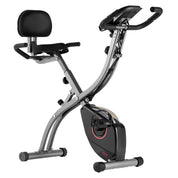 VEVOR Folding Exercise Bike, Foldable Fitness Stationary Bike, Adjustable Magnetic Resistance Stationary Bike, Upright Indoor Cycling Bike for Home Gym Workout, Comfortable Seat Premium Cushion, LCD Monitor