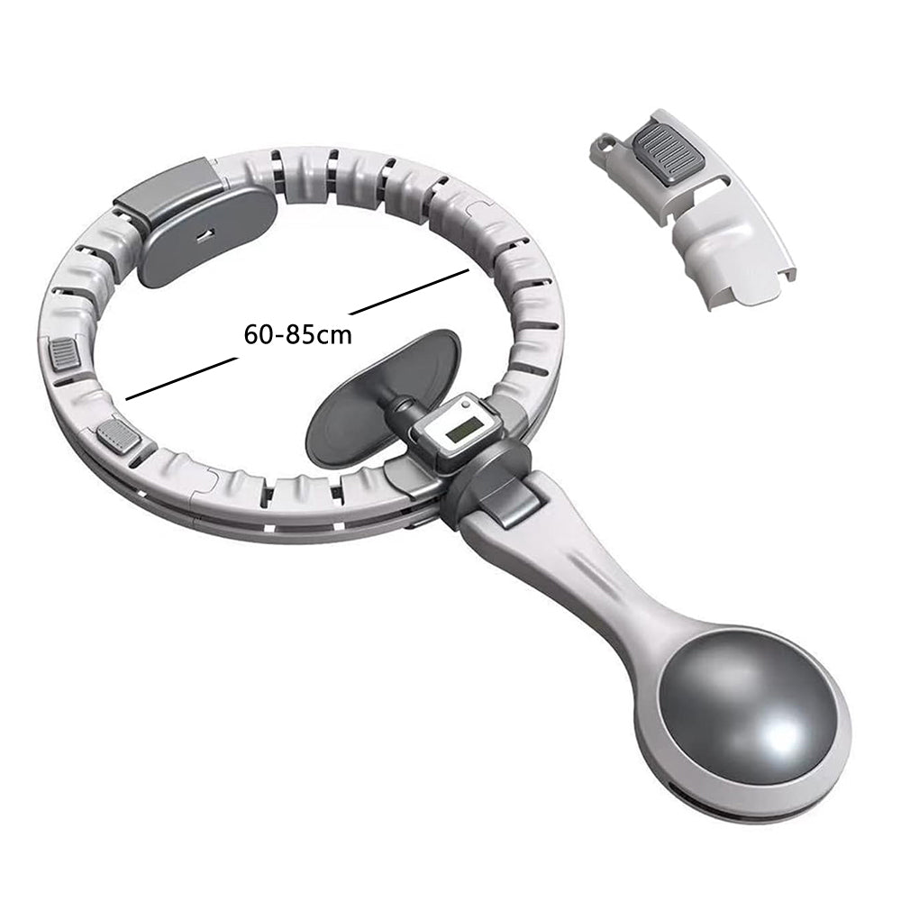 Vibe Geeks 360 Degree Smart Infinity Intelligent Hula Hoop - Gray 1 Adjustable Suction