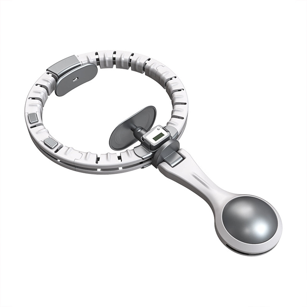 Vibe Geeks 360 Degree Smart Infinity Intelligent Hula Hoop - Gray 3  Adjustable Suction
