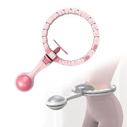 Vibe Geeks 360 Degree Smart Infinity Intelligent Hula Hoop - Pink 1 Adjustable Suction