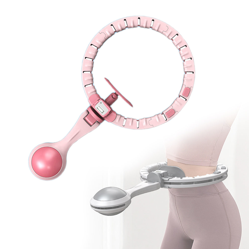 Vibe Geeks 360 Degree Smart Infinity Intelligent Hula Hoop - Pink 2  Adjustable Suction