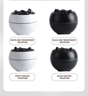 Volcanic Flame Premium Aromatherapy Diffuser (Black Crack Style)- 360ml Ultrasonic Humidifier with 7-Color LED Light and Adjustable Mist for Home and Office