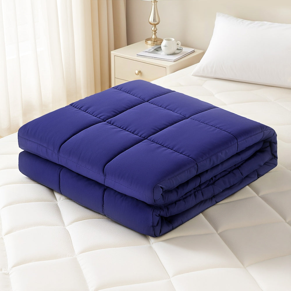 Weighted Blanket 6.8kg Kids Adults Heavy Gravity Relax Calm Blue