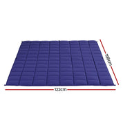 Weighted Blanket 6.8kg Kids Adults Heavy Gravity Relax Calm Blue