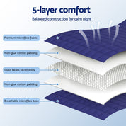 Weighted Blanket 9KG Kids Adults Heavy Gravity Relax Calm Blue