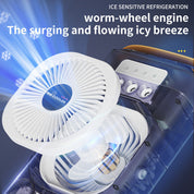 White 3-in-1 Portable Air Cooler Fan - Desktop Ultrasonic Wellness Humidifier & LED Light, Nano Mist