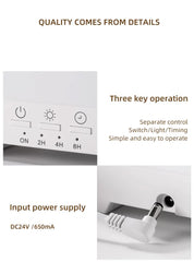 White 300ml Ultrasonic Aroma Diffuser with Cracked Light Design - Cool Mist Humidifier for Home and Office