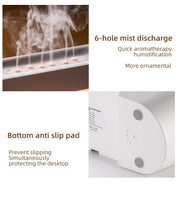 White 300ml Ultrasonic Premium Aromatherapy Diffuser with Cracked Light Design - Cool Mist Humidifier for Home and Office
