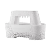 White 300ml Ultrasonic Premium Aromatherapy Diffuser with Cracked Light Design - Cool Mist Humidifier for Home and Office