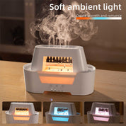 White 300ml Ultrasonic Premium Aromatherapy Diffuser with Cracked Light Design - Cool Mist Humidifier for Home and Office
