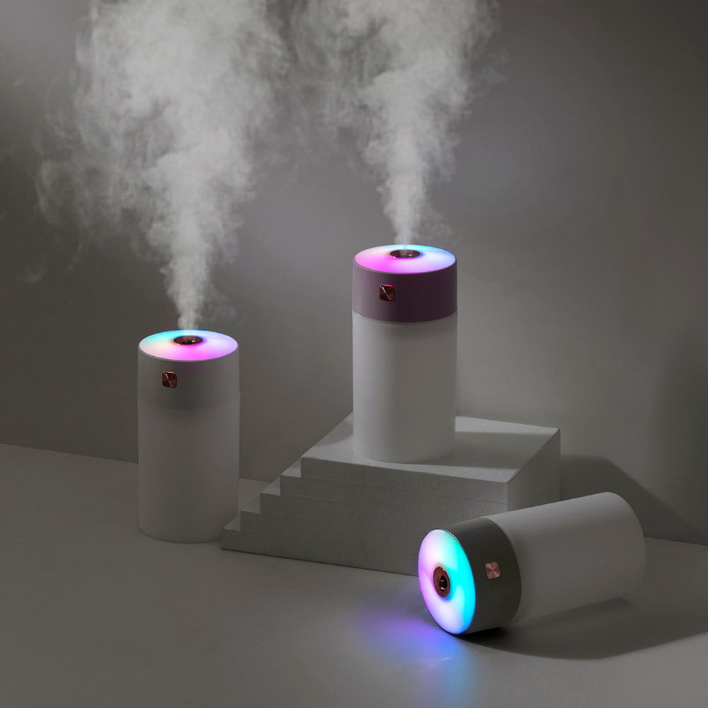 White 300ml USB Air Ultrasonic Wellness Humidifier - Quiet Mini Ultrasonic Wellness Humidifier for Bedroom, Office, Car
