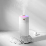 White 300ml USB Air Ultrasonic Wellness Humidifier - Quiet Mini Ultrasonic Wellness Humidifier for Bedroom, Office, Car