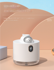 White Astronaut Humidifier with LED Night Light - Whisper Quiet for Bedroom