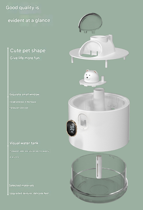 White Astronaut Ultrasonic Wellness Humidifier with LED Night Light - Whisper Quiet for Bedroom
