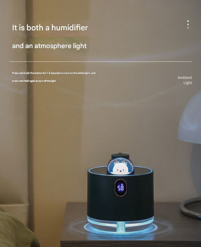 White Astronaut Ultrasonic Wellness Humidifier with LED Night Light - Whisper Quiet for Bedroom