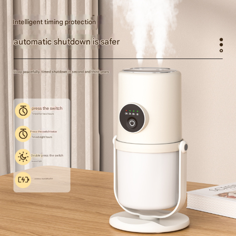 White + Base ortable Desktop Dual-Spray Ultrasonic Wellness Humidifier with Air Purification for Office and Bedroom