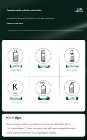 White Dual Nozzle Nano Facial Mister - USB Rechargeable Hydrating Spray