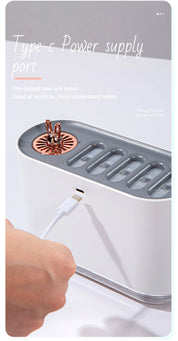 White Dynamic Color Changing Ultrasonic Wellness Humidifier - Sound Control & Auto Shut-Of