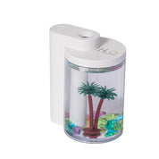 White Mini USB Micro Landscape Ultrasonic Wellness Humidifier - 260ml Cool Mist Maker with LED Light
