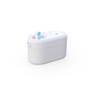 White Rechargeable Mini Astronaut Air Ultrasonic Wellness Humidifier USB Desktop Cool Mist Ultrasonic Wellness Humidifier with 7-Color LED Night Light for Bedroom and Office