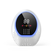 White Rechargeable Ozone & UV-C Air Purifier with Remote - Portable Odor Eliminator for Home Pets & Closets