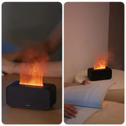 White Timing Simulation Premium Aromatherapy Diffuser Usb Household Flame Humidifier Aromatherapy Machine Spray Air Flame Humidifier Diffuser
